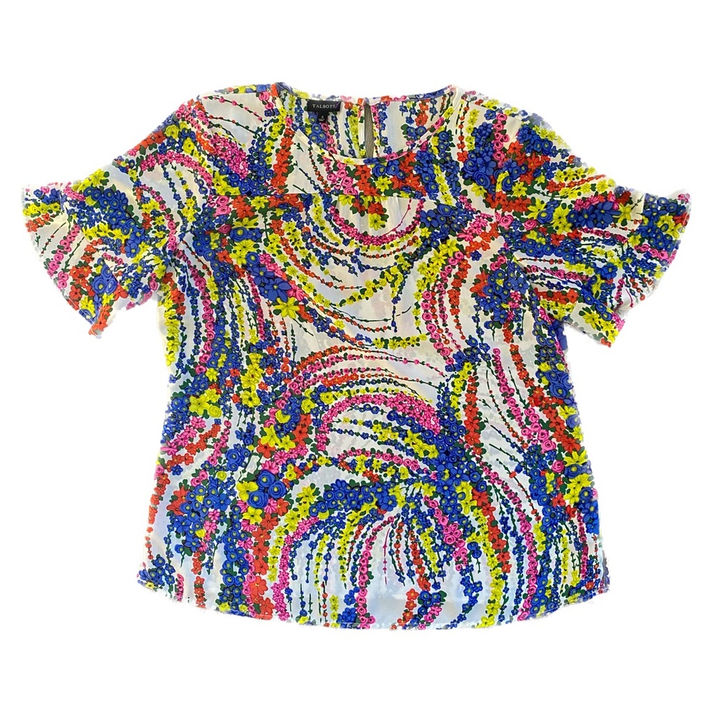 Colorful Talbots Blouse Size Small